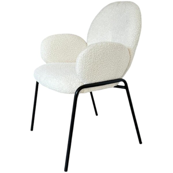 Silla Bounce Con Brazo Blanco Tela tipo borrega - Imagen 2