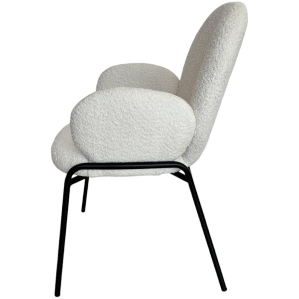 Silla Bounce Con Brazo Blanco Tela tipo borrega - Imagen 3