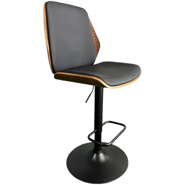 banco minimalista para comerdor en piel y madera