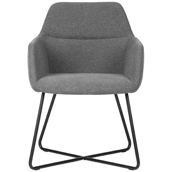 silla tipo sillo chico moderno con base cruzada ideal para visita, sala de espera o cualquier espacio minimalista