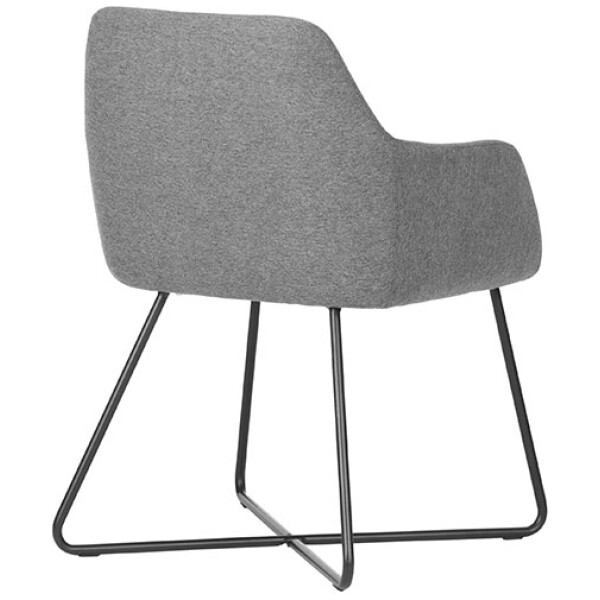 silla tipo sillo chico moderno con base cruzada ideal para visita, sala de espera o cualquier espacio minimalista