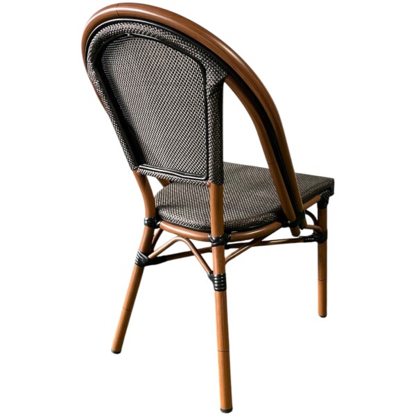Silla Rattan French Eco Mesh SB nogal Ratan Estilo Bistro Frances Metal Francesa - Imagen 10