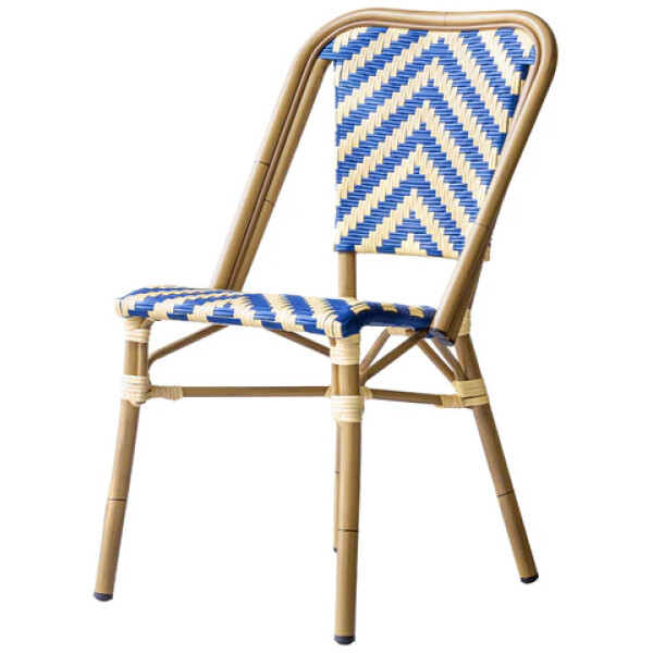 Silla Rattan French Cube Ratan Estilo Bistro Frances Metal Francesa - Imagen 2
