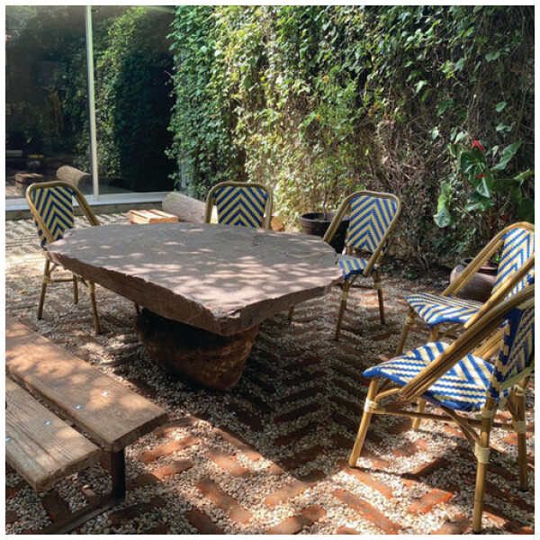 Silla Rattan French Cube Ratan Estilo Bistro Frances Metal Francesa - Imagen 4