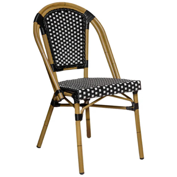 Silla Rattan French Paris Ratan Estilo Bistro Frances Metal Francesa Negro con blanco