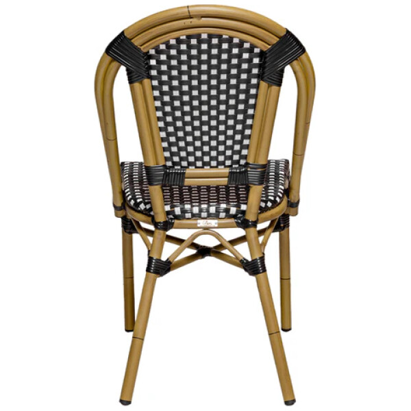 Silla Rattan French Paris Ratan Estilo Bistro Frances Metal Francesa Negro con blanco - Imagen 7