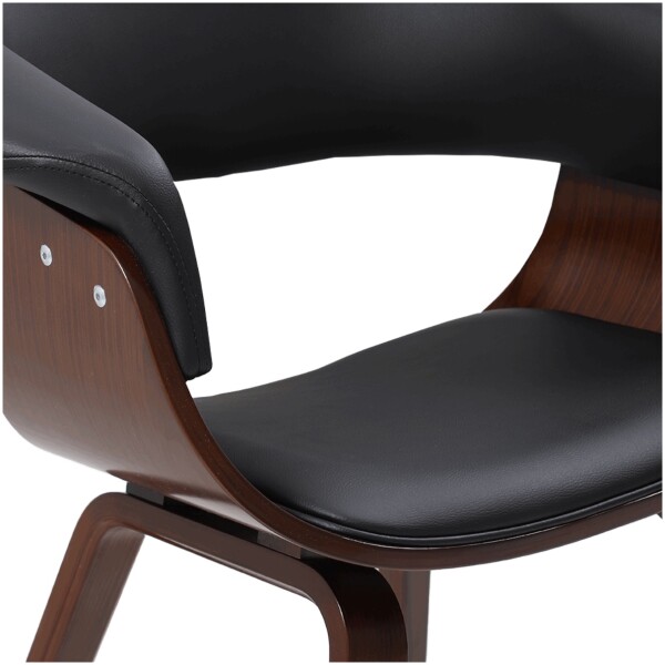 Silla Mn1-B chapa madera nogal y Piel Pu diseño Nordico - Imagen 6