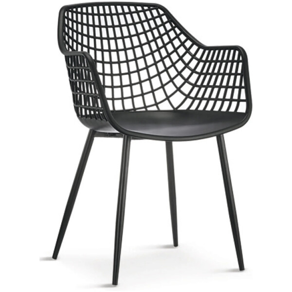 Silla Backer CB PP polipropileno pata de metal exterior o interior