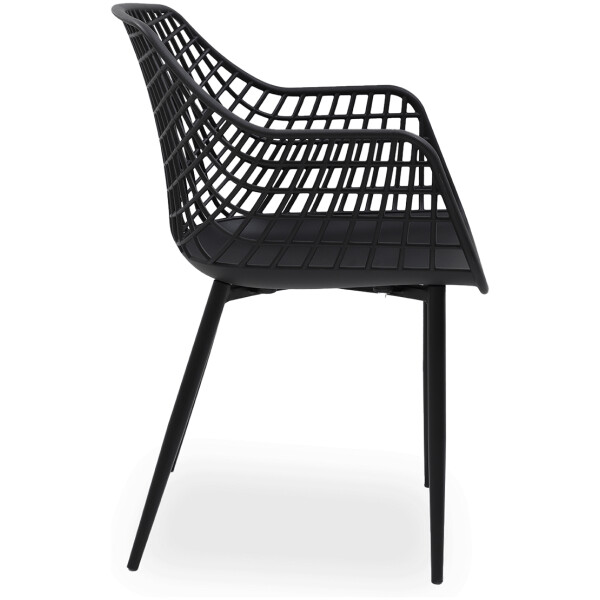 Silla Backer CB PP polipropileno pata de metal exterior o interior - Imagen 6