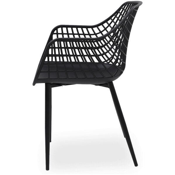 Silla Backer CB PP polipropileno pata de metal exterior o interior - Imagen 4