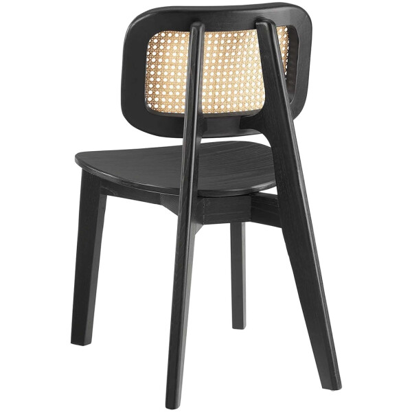 Silla de Bejuco Natural con Madera haya Negra rattan