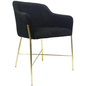 sillon Ocasional con patas en color dorado metalicas y tapizado en velvet terciopelo
