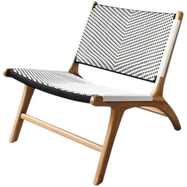 Sillón Ratan Chi-7 Rattan Sintetico Sillon Teca silla tejido V