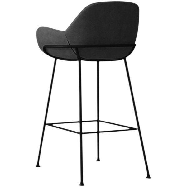 Banco Indy Cocina Moderno Piel Pu Cafe o Gris Patas Metalicas Negras Alto 66cm - Imagen 13