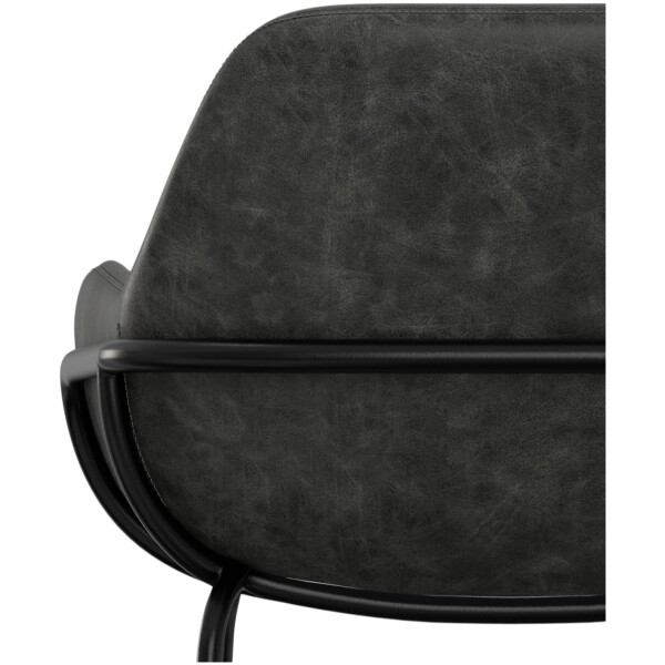 Banco Indy Cocina Moderno Piel Pu Cafe o Gris Patas Metalicas Negras Alto 66cm - Imagen 15