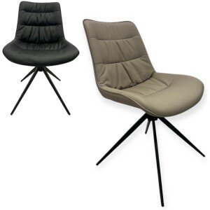 silla ottawa moderna base spider metal negro