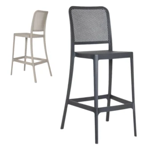 Banco Wind-B color Oxford gris oscuro para barra de exterior