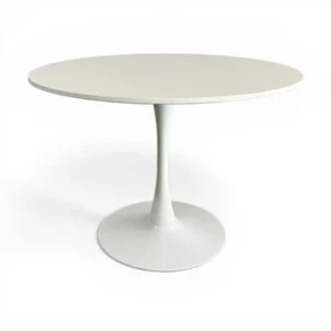 Mesa Tulip redonda blanca 100cm de MDF para comedor pequeño