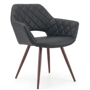 Silla Coliseo semi-capitonada color Negro elegante para hoteles