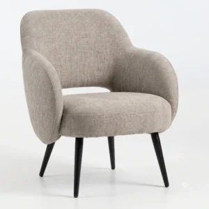 Sillón ocasional Fabi tela greige diseño moderno para agencias de autos