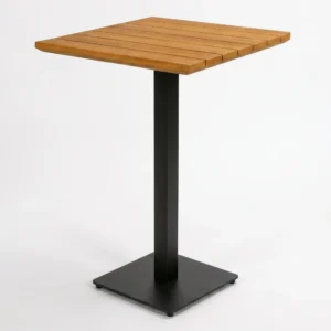 Mesa alta Rio periquera 70x70 para exteriores imitación madera